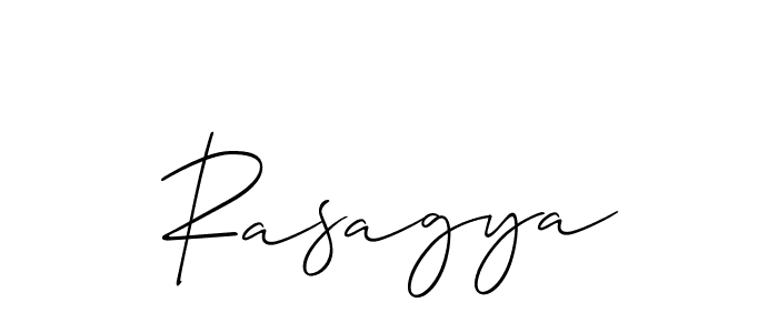 Use a signature maker to create a handwritten signature online. With this signature software, you can design (Allison_Script) your own signature for name Rasagya. Rasagya signature style 2 images and pictures png