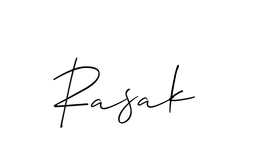 Rasak stylish signature style. Best Handwritten Sign (Allison_Script) for my name. Handwritten Signature Collection Ideas for my name Rasak. Rasak signature style 2 images and pictures png