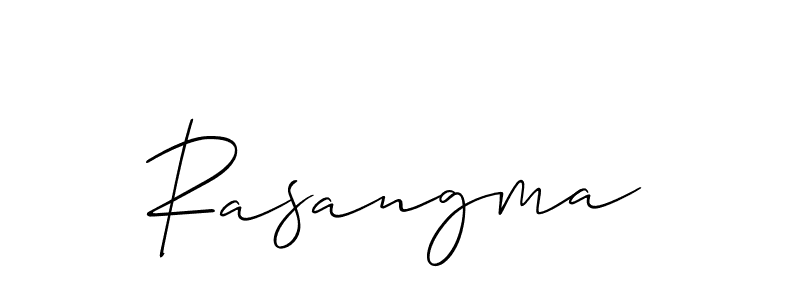 How to make Rasangma signature? Allison_Script is a professional autograph style. Create handwritten signature for Rasangma name. Rasangma signature style 2 images and pictures png