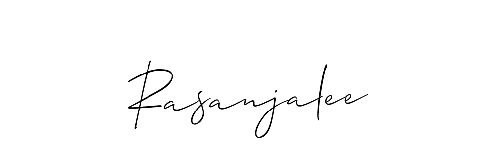 The best way (Allison_Script) to make a short signature is to pick only two or three words in your name. The name Rasanjalee include a total of six letters. For converting this name. Rasanjalee signature style 2 images and pictures png