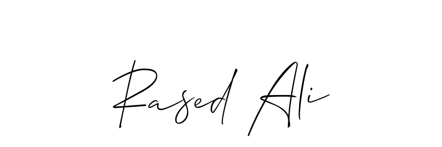 Make a short Rased Ali signature style. Manage your documents anywhere anytime using Allison_Script. Create and add eSignatures, submit forms, share and send files easily. Rased Ali signature style 2 images and pictures png