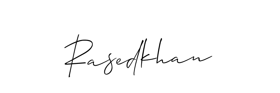 Similarly Allison_Script is the best handwritten signature design. Signature creator online .You can use it as an online autograph creator for name Rasedkhan. Rasedkhan signature style 2 images and pictures png