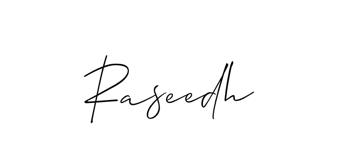 Make a short Raseedh signature style. Manage your documents anywhere anytime using Allison_Script. Create and add eSignatures, submit forms, share and send files easily. Raseedh signature style 2 images and pictures png