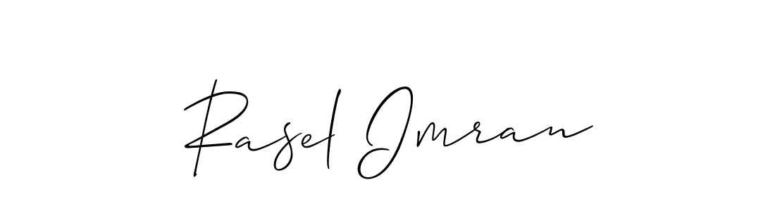 The best way (Allison_Script) to make a short signature is to pick only two or three words in your name. The name Rasel Imran include a total of six letters. For converting this name. Rasel Imran signature style 2 images and pictures png