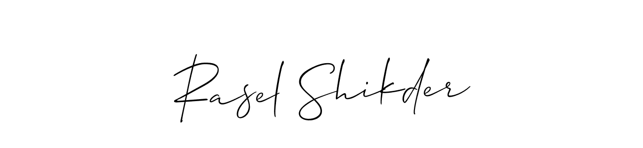 Similarly Allison_Script is the best handwritten signature design. Signature creator online .You can use it as an online autograph creator for name Rasel Shikder. Rasel Shikder signature style 2 images and pictures png