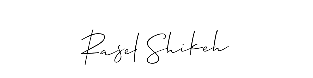 It looks lik you need a new signature style for name Rasel Shikeh. Design unique handwritten (Allison_Script) signature with our free signature maker in just a few clicks. Rasel Shikeh signature style 2 images and pictures png