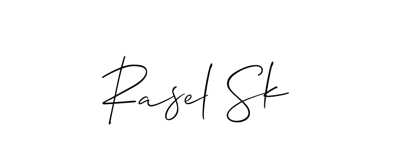 You can use this online signature creator to create a handwritten signature for the name Rasel Sk. This is the best online autograph maker. Rasel Sk signature style 2 images and pictures png