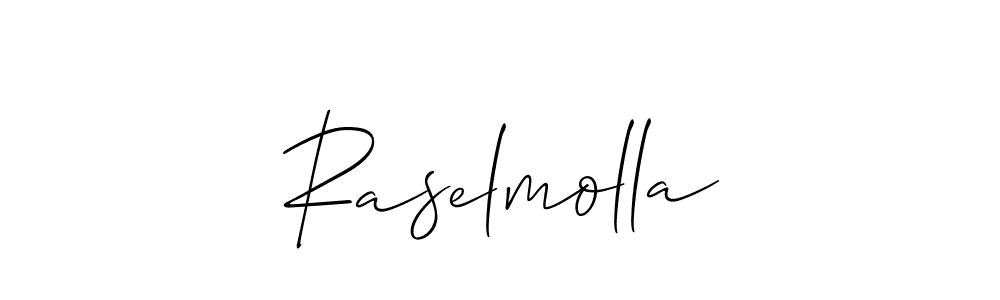 It looks lik you need a new signature style for name Raselmolla. Design unique handwritten (Allison_Script) signature with our free signature maker in just a few clicks. Raselmolla signature style 2 images and pictures png
