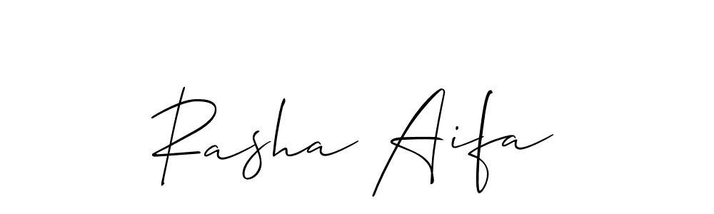 How to make Rasha Aifa signature? Allison_Script is a professional autograph style. Create handwritten signature for Rasha Aifa name. Rasha Aifa signature style 2 images and pictures png