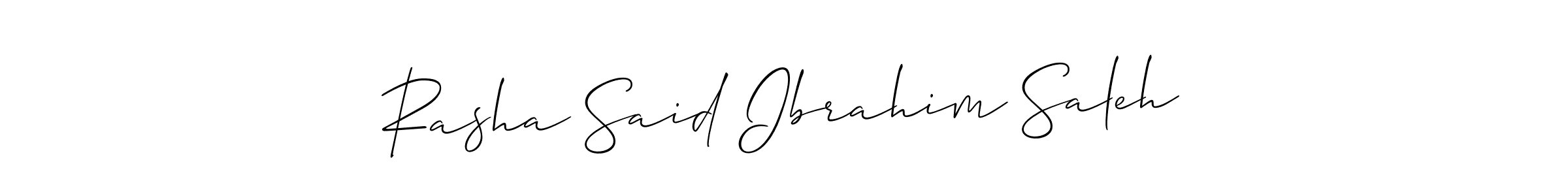 Create a beautiful signature design for name Rasha Said Ibrahim Saleh. With this signature (Allison_Script) fonts, you can make a handwritten signature for free. Rasha Said Ibrahim Saleh signature style 2 images and pictures png