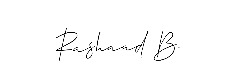 Make a beautiful signature design for name Rashaad B.. Use this online signature maker to create a handwritten signature for free. Rashaad B. signature style 2 images and pictures png