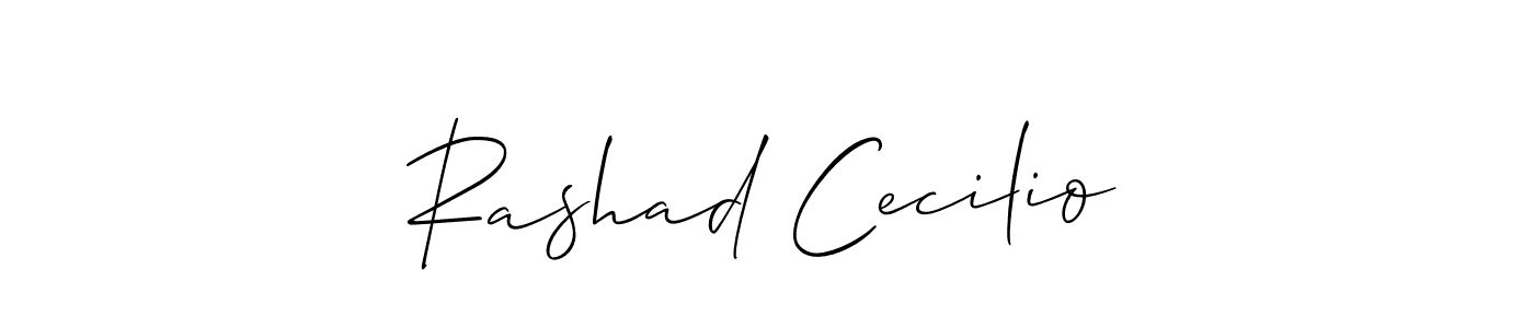 Also we have Rashad Cecilio name is the best signature style. Create professional handwritten signature collection using Allison_Script autograph style. Rashad Cecilio signature style 2 images and pictures png