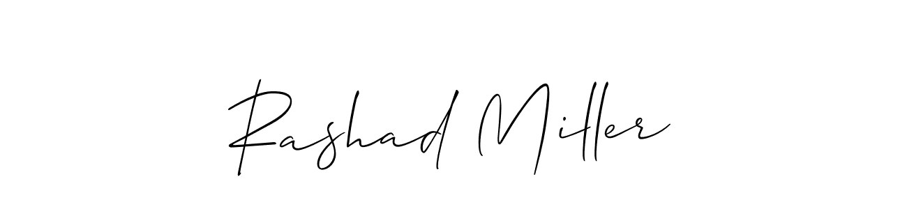 Rashad Miller stylish signature style. Best Handwritten Sign (Allison_Script) for my name. Handwritten Signature Collection Ideas for my name Rashad Miller. Rashad Miller signature style 2 images and pictures png