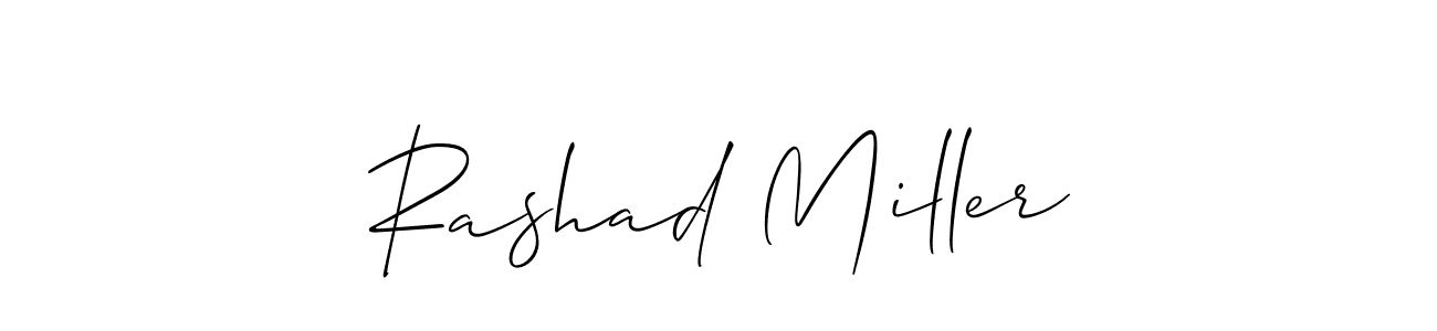 Rashad Miller stylish signature style. Best Handwritten Sign (Allison_Script) for my name. Handwritten Signature Collection Ideas for my name Rashad Miller. Rashad Miller signature style 2 images and pictures png