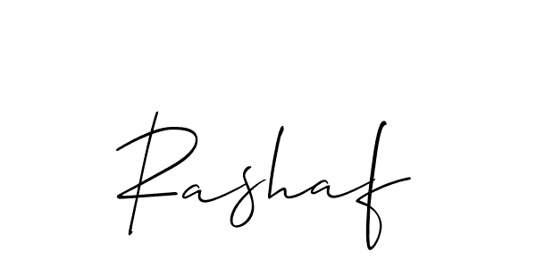 Make a beautiful signature design for name Rashaf. With this signature (Allison_Script) style, you can create a handwritten signature for free. Rashaf signature style 2 images and pictures png