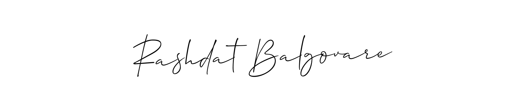 if you are searching for the best signature style for your name Rashdat Balgovare. so please give up your signature search. here we have designed multiple signature styles  using Allison_Script. Rashdat Balgovare signature style 2 images and pictures png