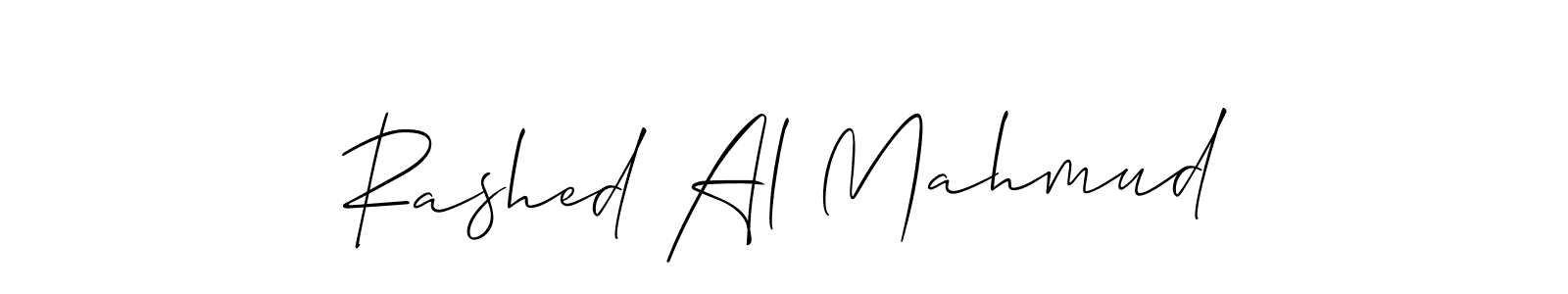 How to make Rashed Al Mahmud name signature. Use Allison_Script style for creating short signs online. This is the latest handwritten sign. Rashed Al Mahmud signature style 2 images and pictures png