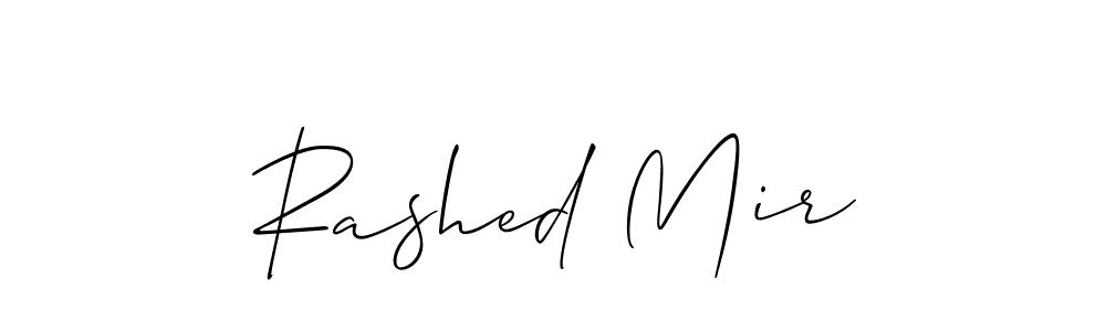 You should practise on your own different ways (Allison_Script) to write your name (Rashed Mir) in signature. don't let someone else do it for you. Rashed Mir signature style 2 images and pictures png