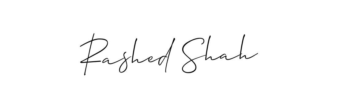 if you are searching for the best signature style for your name Rashed Shah. so please give up your signature search. here we have designed multiple signature styles  using Allison_Script. Rashed Shah signature style 2 images and pictures png