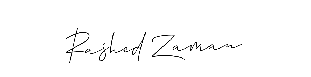 if you are searching for the best signature style for your name Rashed Zaman. so please give up your signature search. here we have designed multiple signature styles  using Allison_Script. Rashed Zaman signature style 2 images and pictures png