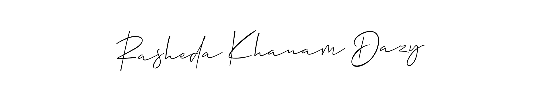 Design your own signature with our free online signature maker. With this signature software, you can create a handwritten (Allison_Script) signature for name Rasheda Khanam Dazy. Rasheda Khanam Dazy signature style 2 images and pictures png