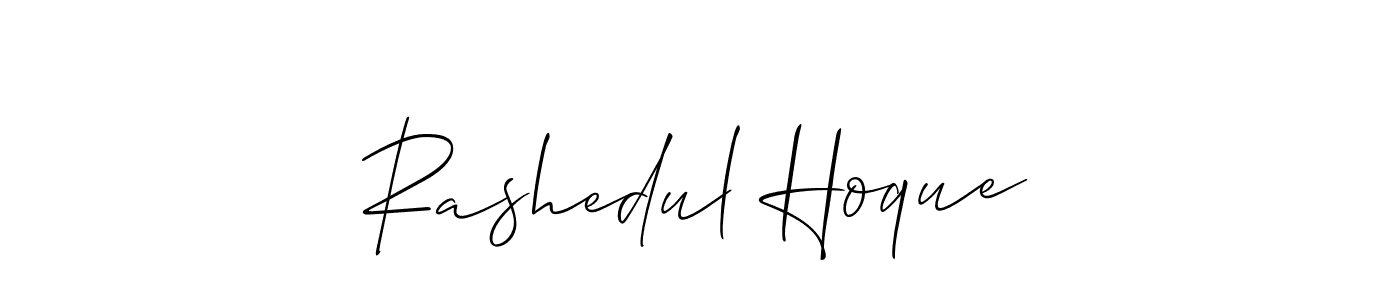 You should practise on your own different ways (Allison_Script) to write your name (Rashedul Hoque) in signature. don't let someone else do it for you. Rashedul Hoque signature style 2 images and pictures png