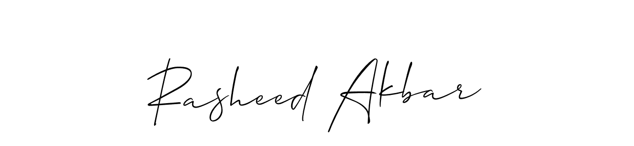 Make a beautiful signature design for name Rasheed Akbar. Use this online signature maker to create a handwritten signature for free. Rasheed Akbar signature style 2 images and pictures png