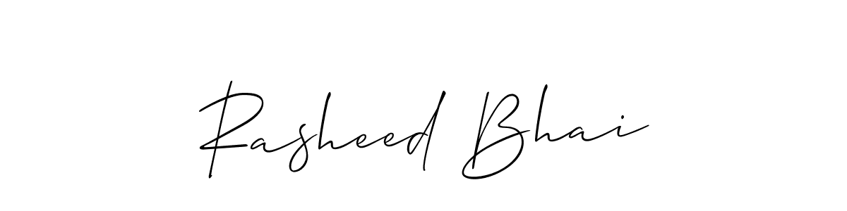 Create a beautiful signature design for name Rasheed Bhai. With this signature (Allison_Script) fonts, you can make a handwritten signature for free. Rasheed Bhai signature style 2 images and pictures png