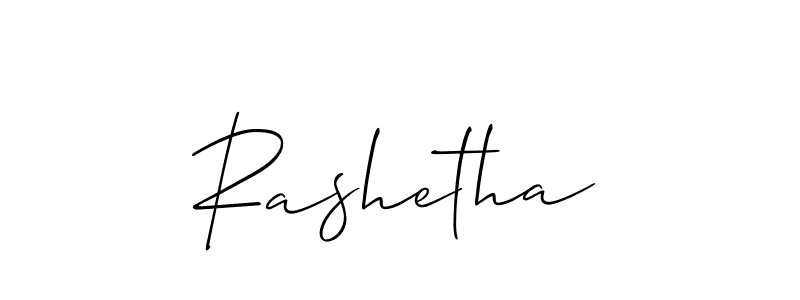 Also we have Rashetha name is the best signature style. Create professional handwritten signature collection using Allison_Script autograph style. Rashetha signature style 2 images and pictures png