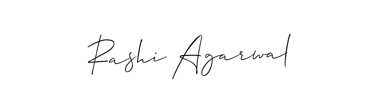 Create a beautiful signature design for name Rashi Agarwal. With this signature (Allison_Script) fonts, you can make a handwritten signature for free. Rashi Agarwal signature style 2 images and pictures png