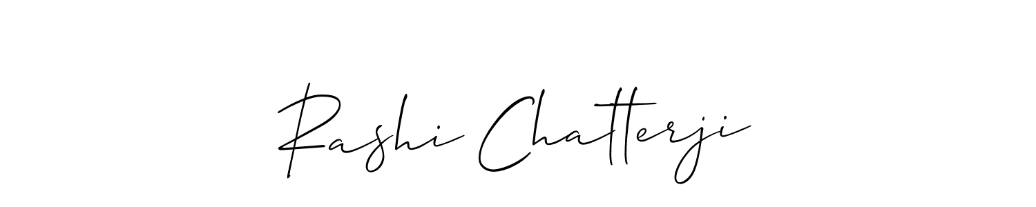 Create a beautiful signature design for name Rashi Chatterji. With this signature (Allison_Script) fonts, you can make a handwritten signature for free. Rashi Chatterji signature style 2 images and pictures png