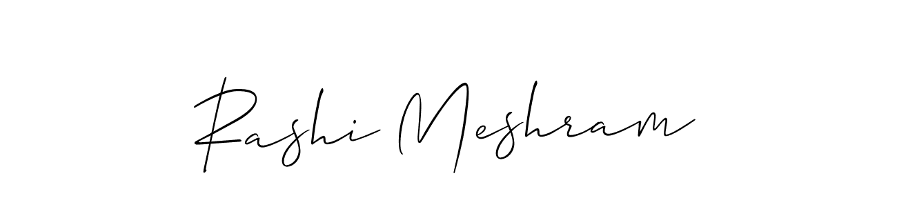 It looks lik you need a new signature style for name Rashi Meshram. Design unique handwritten (Allison_Script) signature with our free signature maker in just a few clicks. Rashi Meshram signature style 2 images and pictures png