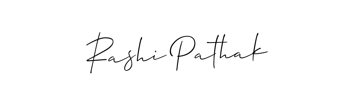 Use a signature maker to create a handwritten signature online. With this signature software, you can design (Allison_Script) your own signature for name Rashi Pathak. Rashi Pathak signature style 2 images and pictures png