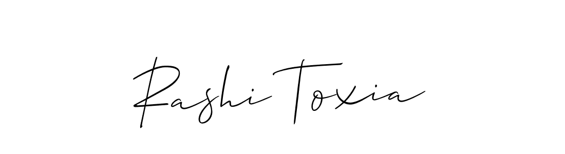 Create a beautiful signature design for name Rashi Toxia. With this signature (Allison_Script) fonts, you can make a handwritten signature for free. Rashi Toxia signature style 2 images and pictures png