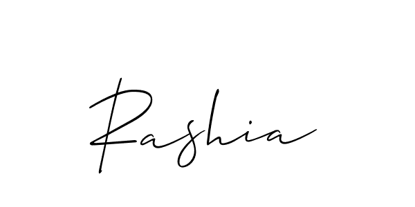 It looks lik you need a new signature style for name Rashia. Design unique handwritten (Allison_Script) signature with our free signature maker in just a few clicks. Rashia signature style 2 images and pictures png