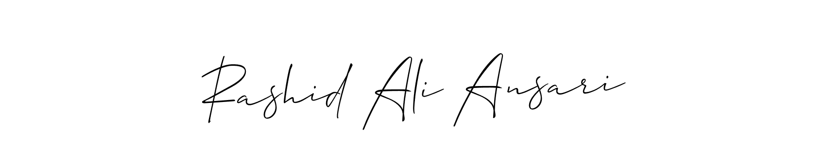 Rashid Ali Ansari stylish signature style. Best Handwritten Sign (Allison_Script) for my name. Handwritten Signature Collection Ideas for my name Rashid Ali Ansari. Rashid Ali Ansari signature style 2 images and pictures png