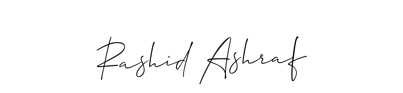 Design your own signature with our free online signature maker. With this signature software, you can create a handwritten (Allison_Script) signature for name Rashid Ashraf. Rashid Ashraf signature style 2 images and pictures png