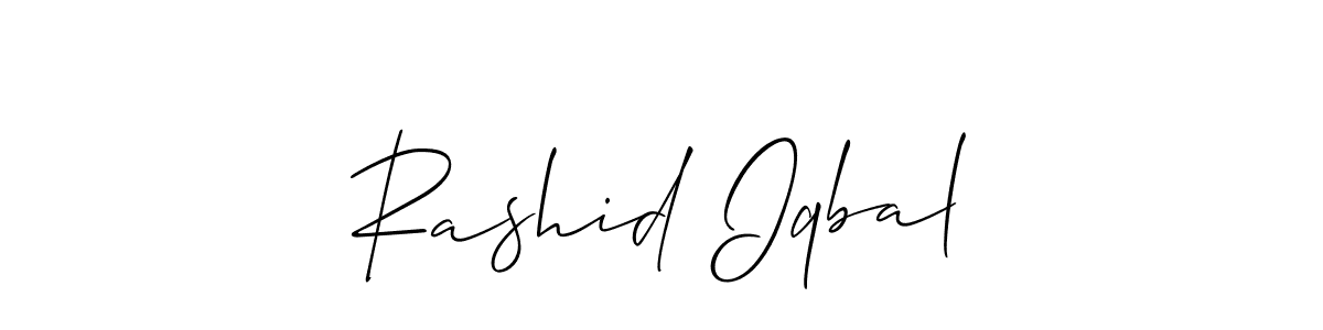 Also we have Rashid Iqbal name is the best signature style. Create professional handwritten signature collection using Allison_Script autograph style. Rashid Iqbal signature style 2 images and pictures png