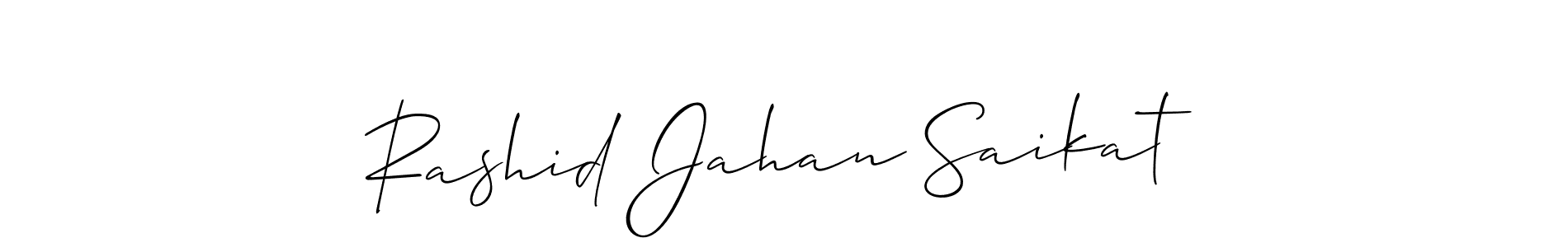 Make a beautiful signature design for name Rashid Jahan Saikat. With this signature (Allison_Script) style, you can create a handwritten signature for free. Rashid Jahan Saikat signature style 2 images and pictures png