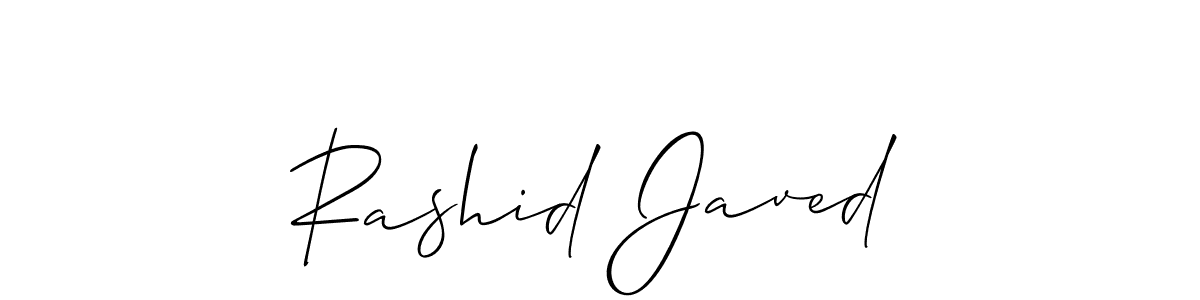 How to Draw Rashid Javed signature style? Allison_Script is a latest design signature styles for name Rashid Javed. Rashid Javed signature style 2 images and pictures png