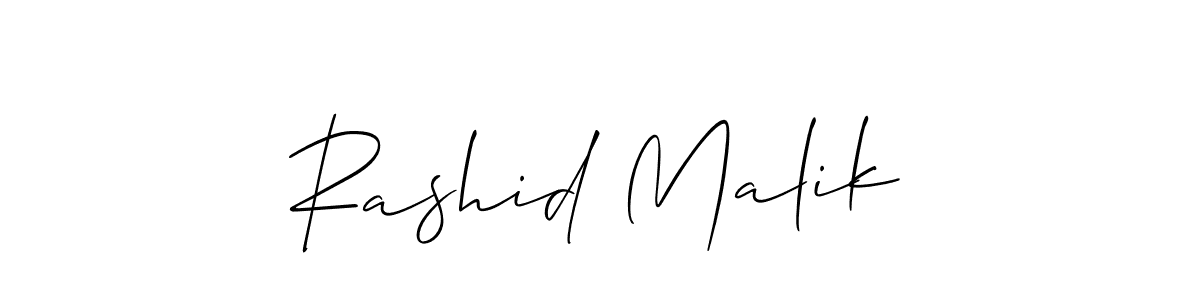 Allison_Script is a professional signature style that is perfect for those who want to add a touch of class to their signature. It is also a great choice for those who want to make their signature more unique. Get Rashid Malik name to fancy signature for free. Rashid Malik signature style 2 images and pictures png