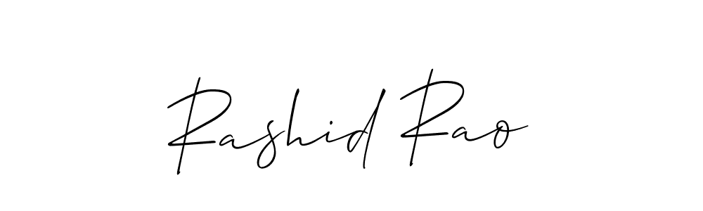 Design your own signature with our free online signature maker. With this signature software, you can create a handwritten (Allison_Script) signature for name Rashid Rao. Rashid Rao signature style 2 images and pictures png