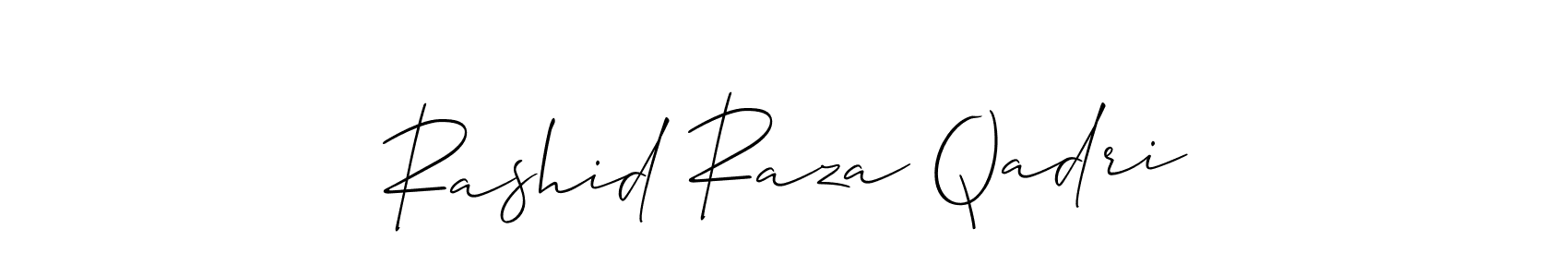 You should practise on your own different ways (Allison_Script) to write your name (Rashid Raza Qadri) in signature. don't let someone else do it for you. Rashid Raza Qadri signature style 2 images and pictures png