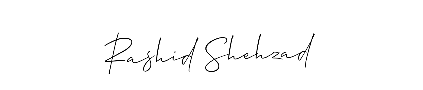 if you are searching for the best signature style for your name Rashid Shehzad. so please give up your signature search. here we have designed multiple signature styles  using Allison_Script. Rashid Shehzad signature style 2 images and pictures png