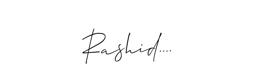 Allison_Script is a professional signature style that is perfect for those who want to add a touch of class to their signature. It is also a great choice for those who want to make their signature more unique. Get Rashid.... name to fancy signature for free. Rashid.... signature style 2 images and pictures png