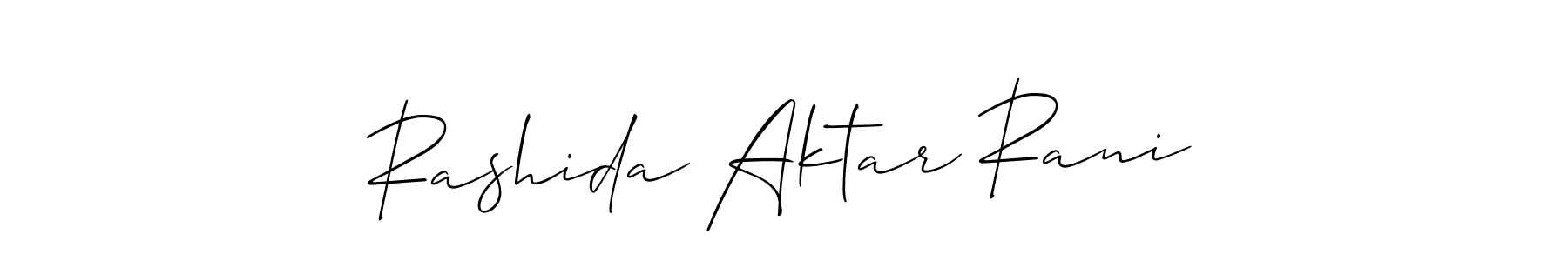 Create a beautiful signature design for name Rashida Aktar Rani. With this signature (Allison_Script) fonts, you can make a handwritten signature for free. Rashida Aktar Rani signature style 2 images and pictures png