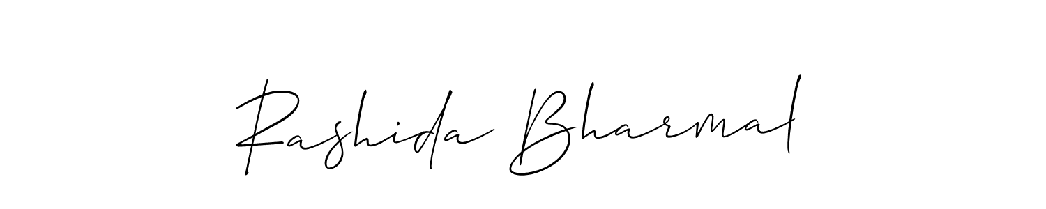 How to make Rashida Bharmal signature? Allison_Script is a professional autograph style. Create handwritten signature for Rashida Bharmal name. Rashida Bharmal signature style 2 images and pictures png