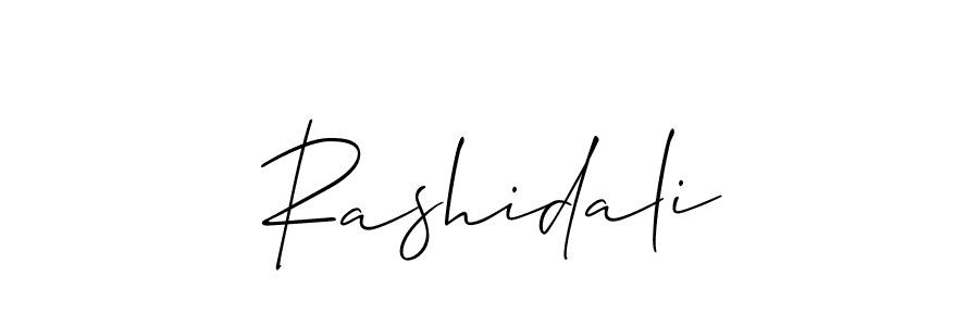 Rashidali stylish signature style. Best Handwritten Sign (Allison_Script) for my name. Handwritten Signature Collection Ideas for my name Rashidali. Rashidali signature style 2 images and pictures png