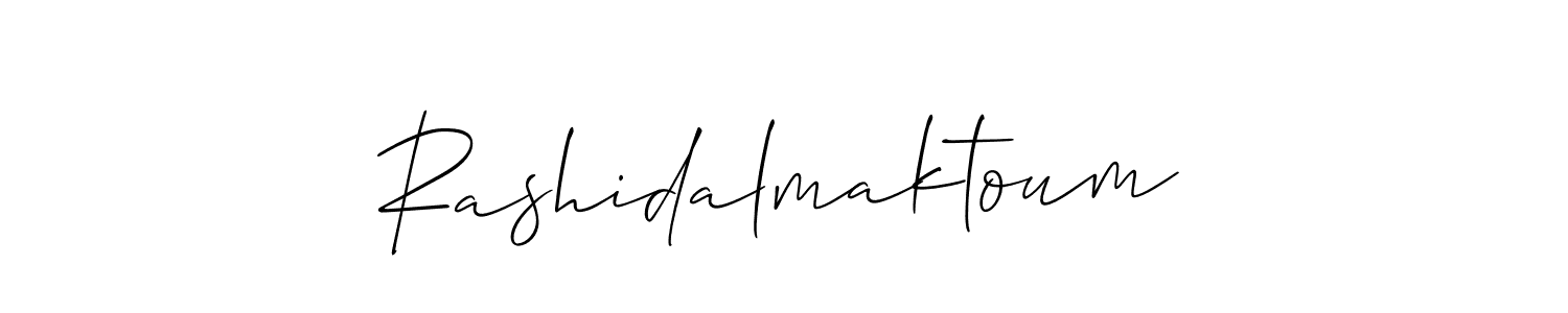 Make a short Rashidalmaktoum signature style. Manage your documents anywhere anytime using Allison_Script. Create and add eSignatures, submit forms, share and send files easily. Rashidalmaktoum signature style 2 images and pictures png