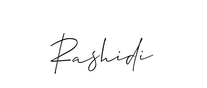 if you are searching for the best signature style for your name Rashidi. so please give up your signature search. here we have designed multiple signature styles  using Allison_Script. Rashidi signature style 2 images and pictures png